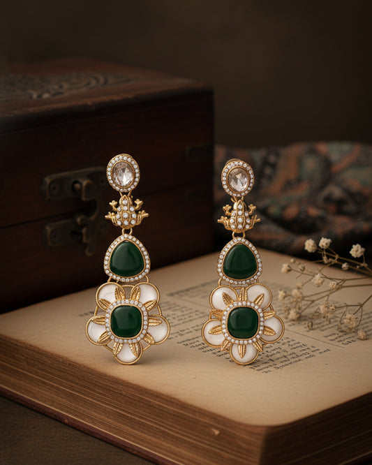 Green Ujjwal Monalisa Earring