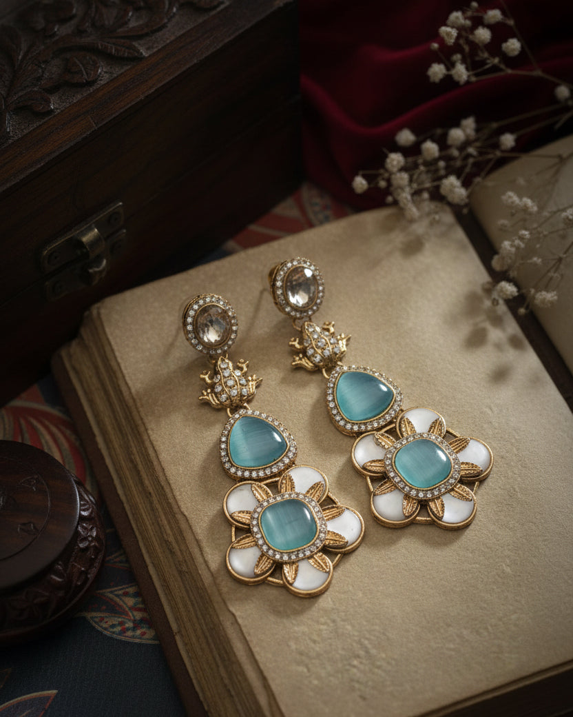 Turquoise Ujjwal Monalisa Earring