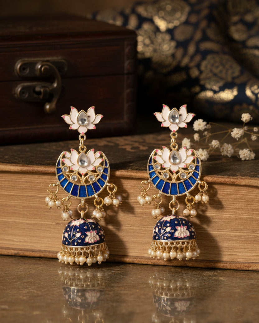 Dark Blue Vatsal Jhumka