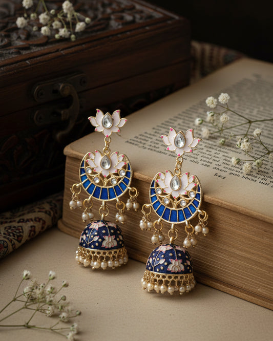 Dark Blue Vatsal Jhumka