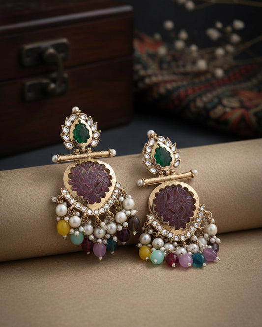 Blush Multi Anvay Chandbali