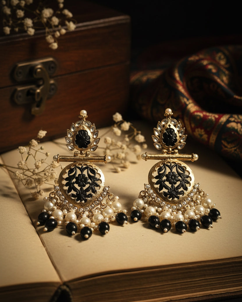 Black Anvay Chandbali