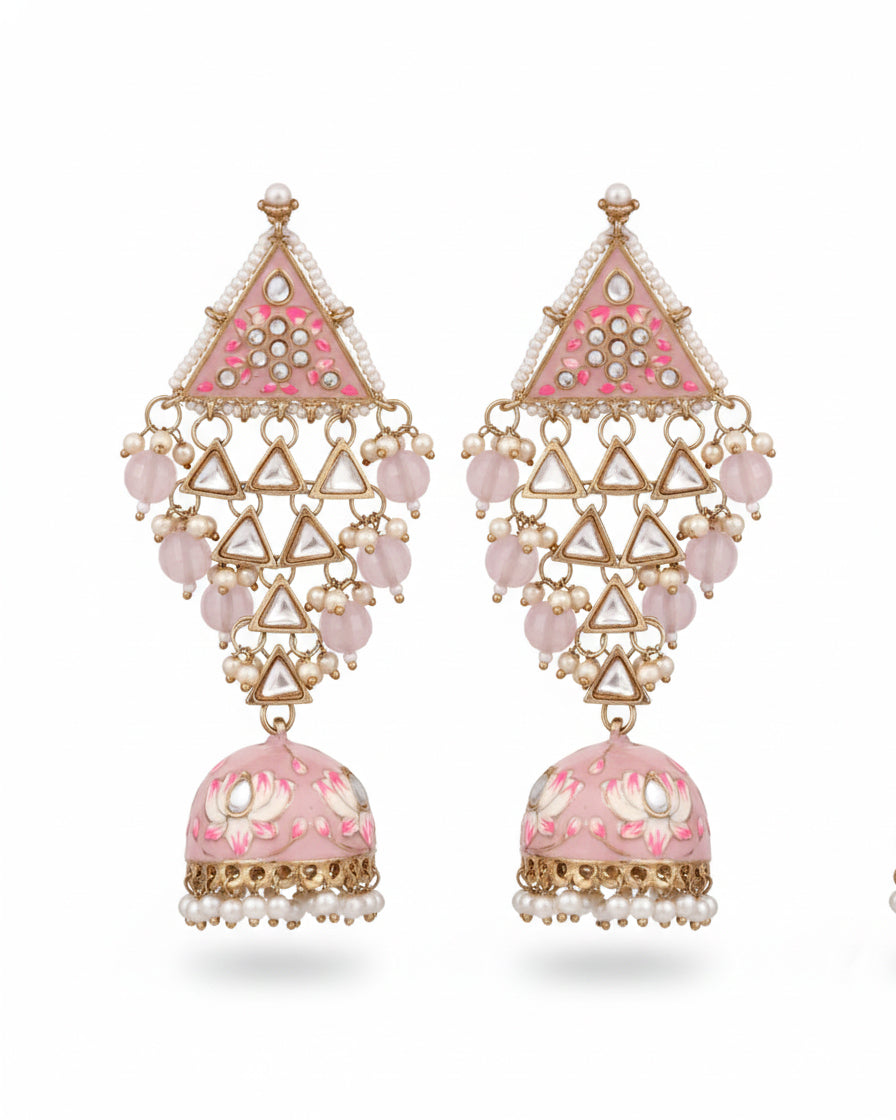 Blush Zayyan Meenakari Jhumka