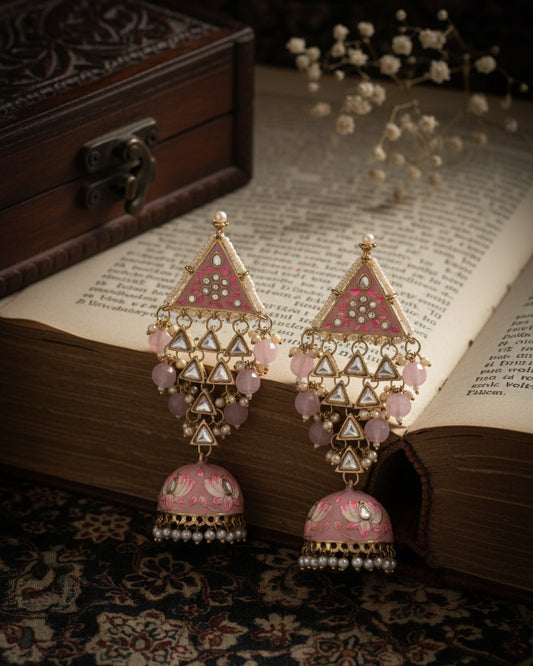 Blush Zayyan Meenakari Jhumka