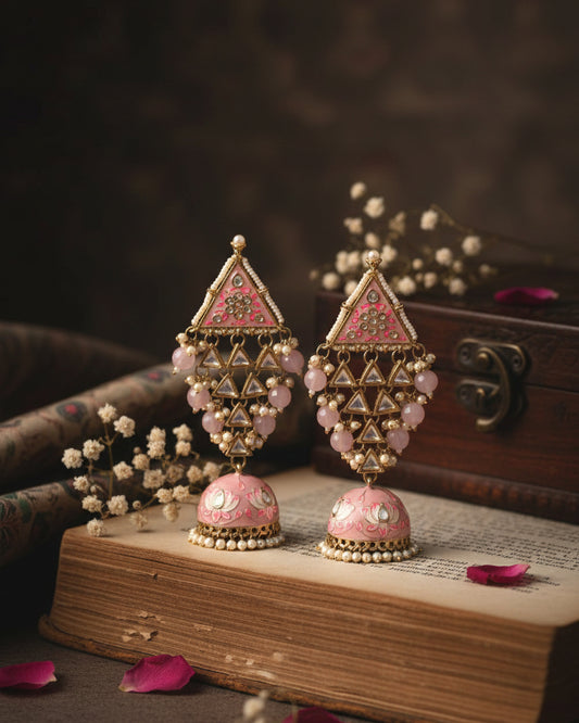 Blush Zayyan Meenakari Jhumka