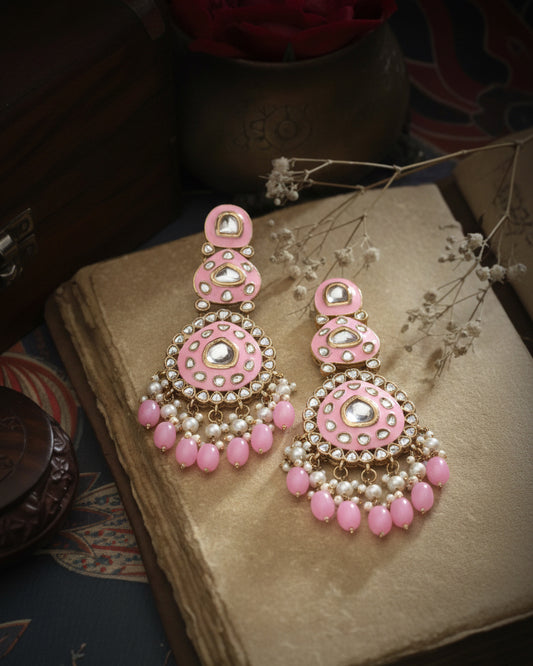 Blush Ehit Meenakari Chandbali