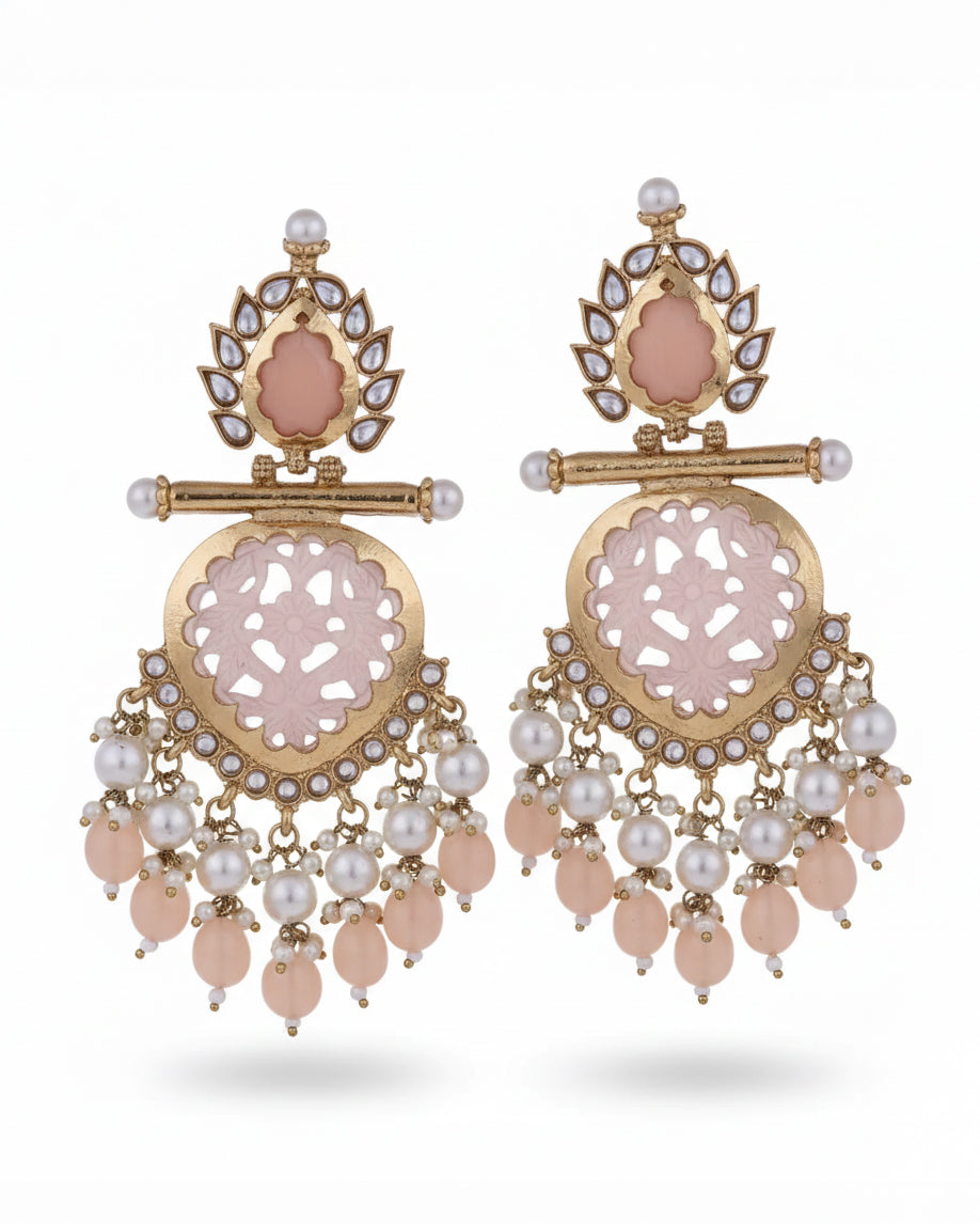 Peach Anvay Chandbali