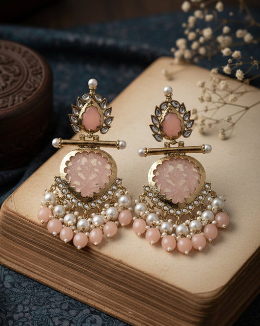 Peach Anvay Chandbali