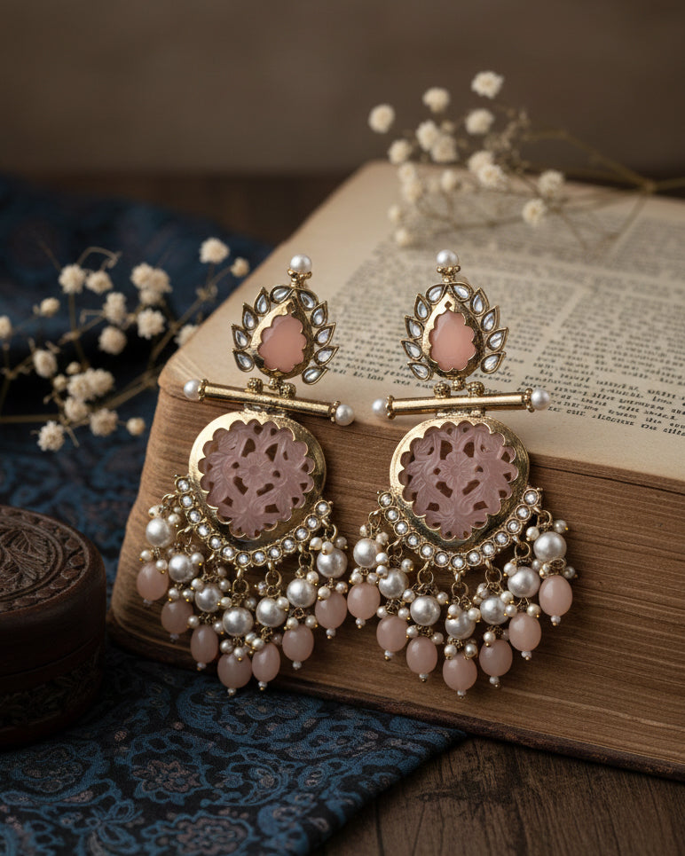 Peach Anvay Chandbali