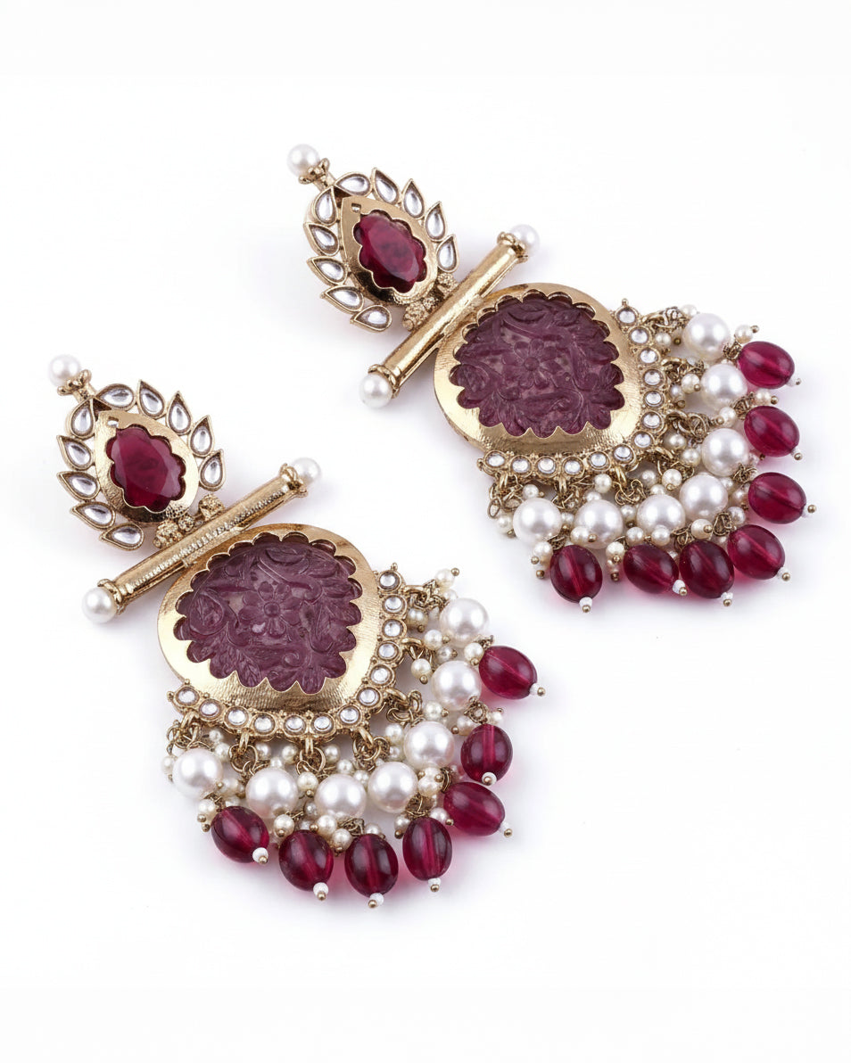 Purple Anvay Chandbali
