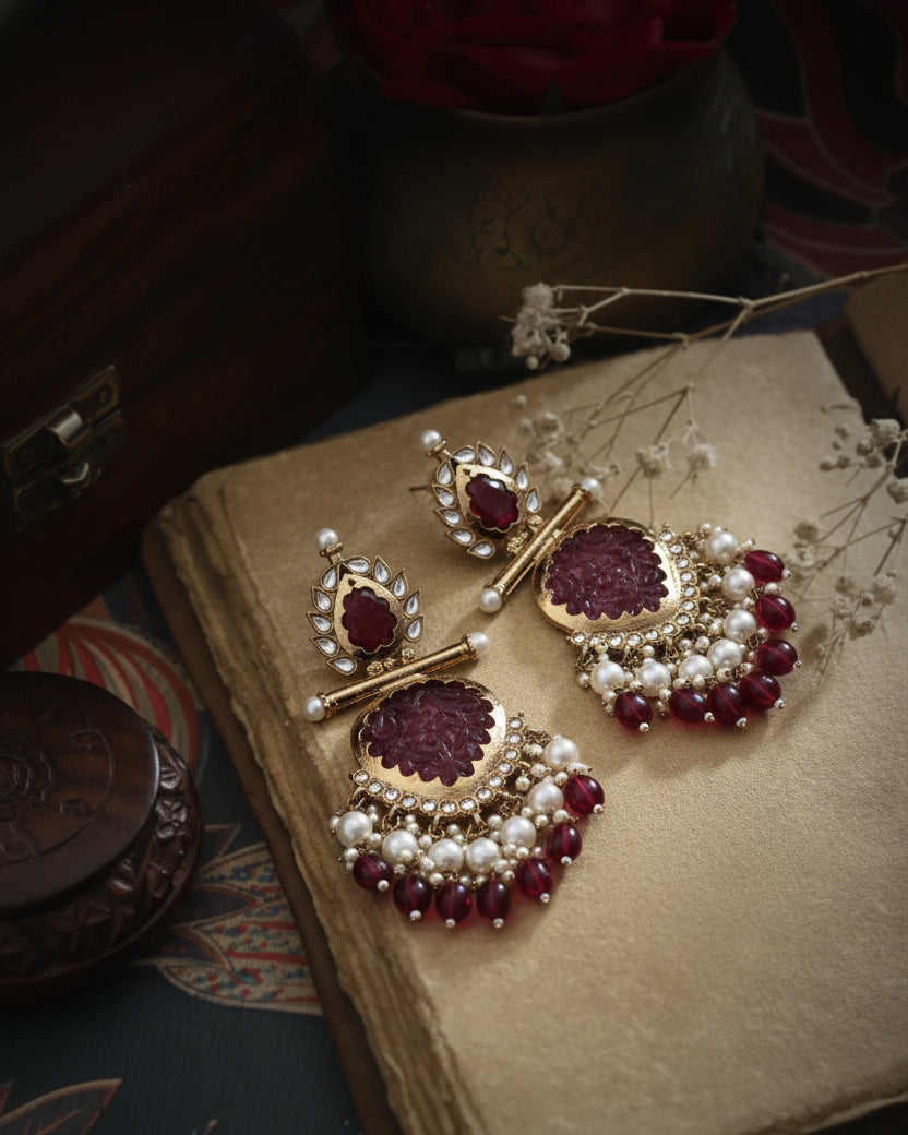 Purple Anvay Chandbali