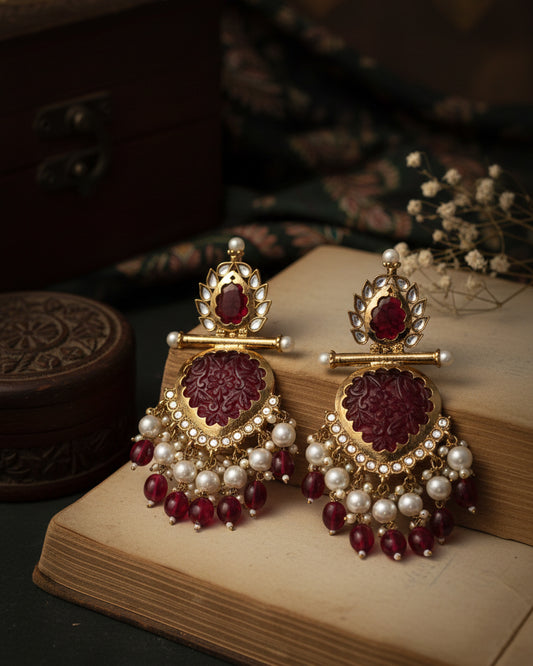 Purple Anvay Chandbali