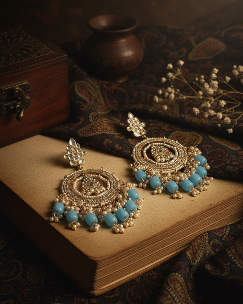 Baby Blue Kumbh Earring