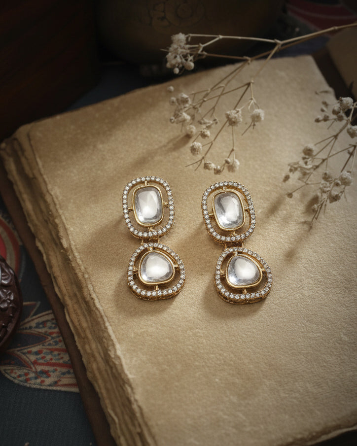 Tanishya Earring - Polki Dupe