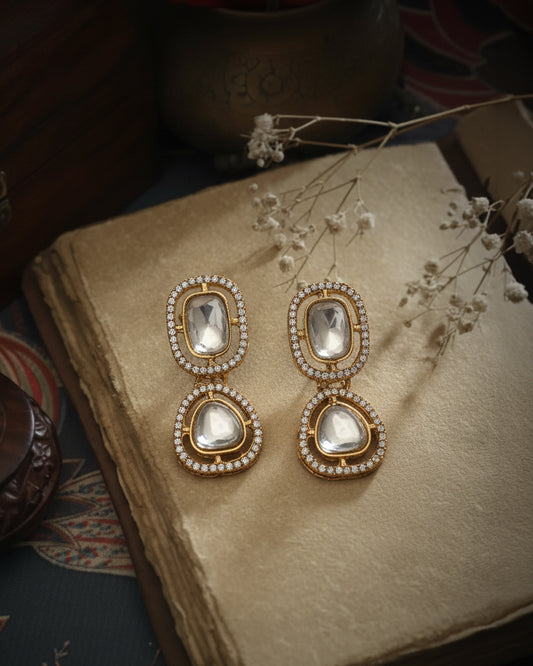 Tanishya Earring - Polki Dupe