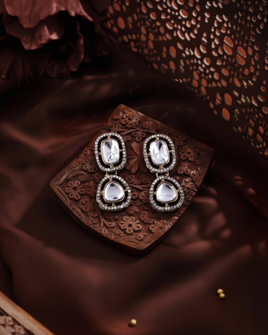 Tanishya Earring - Polki Dupe