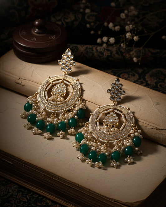 Dark Green Kumbh Earring