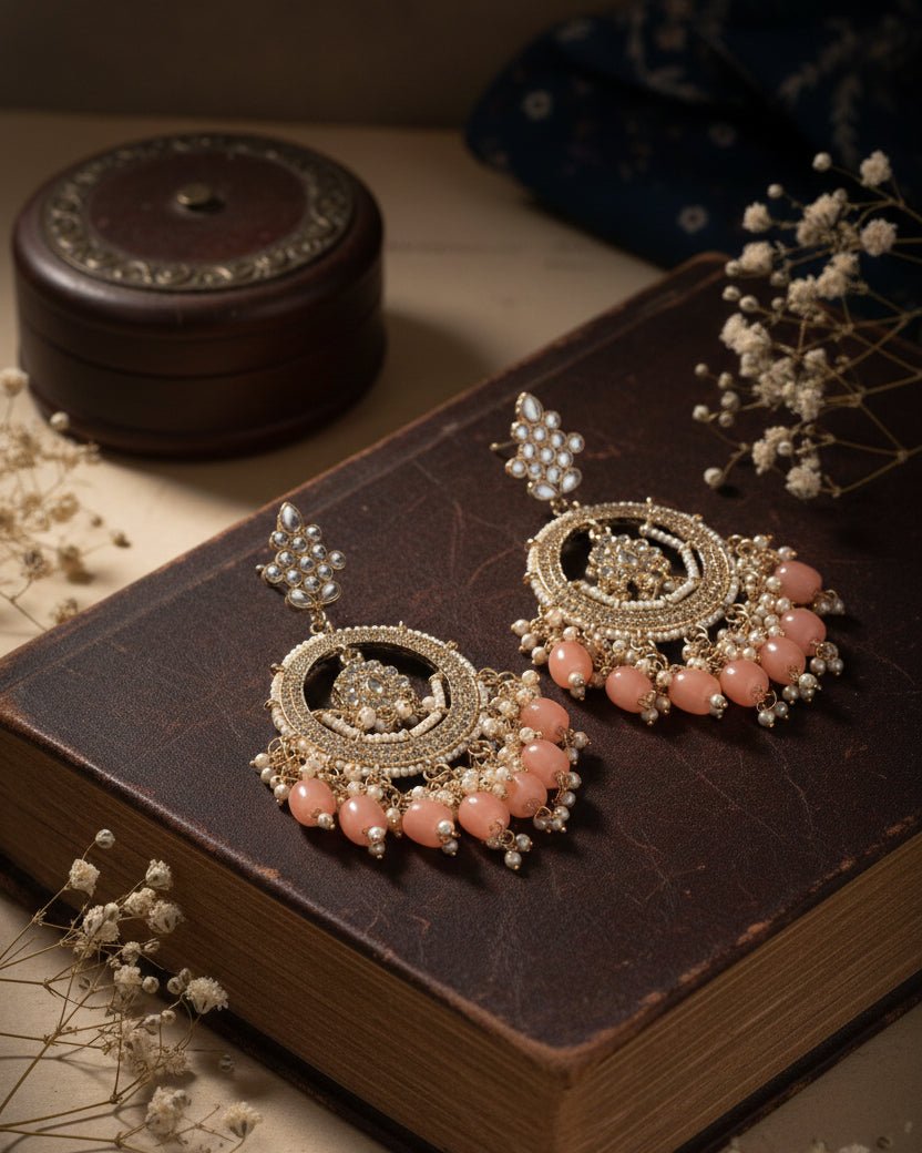 Peach Kumbh Earring