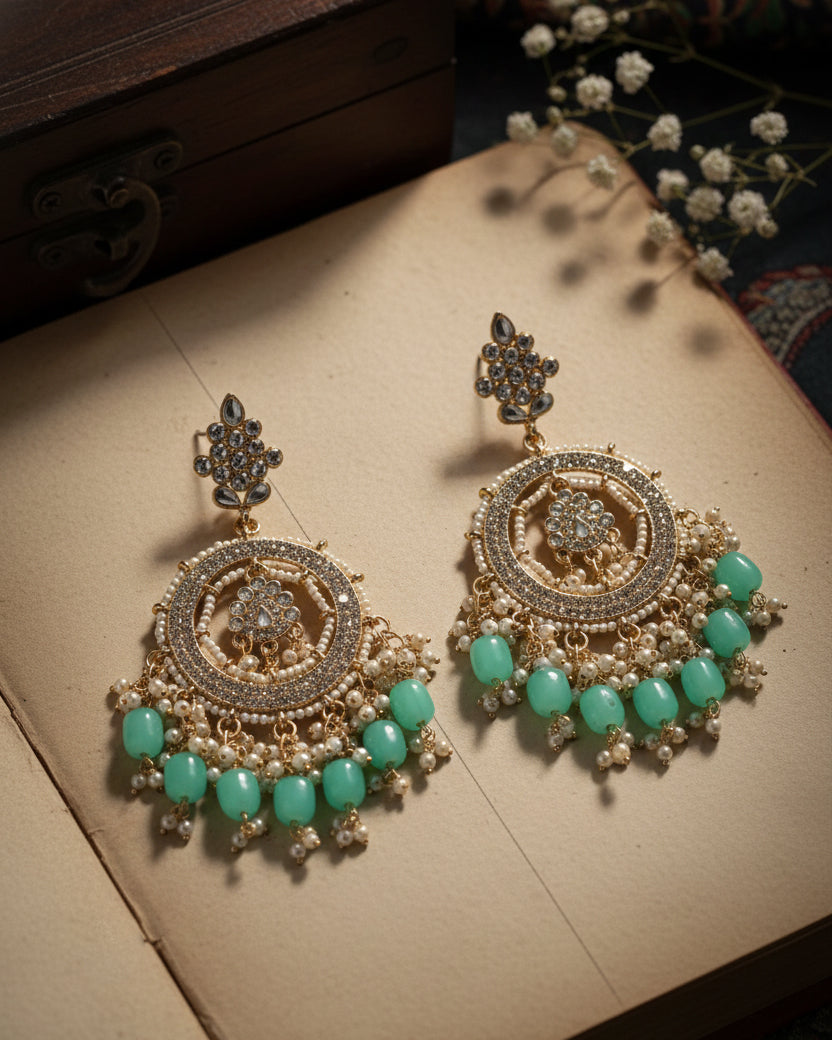 Mint Green Kumbh Earring