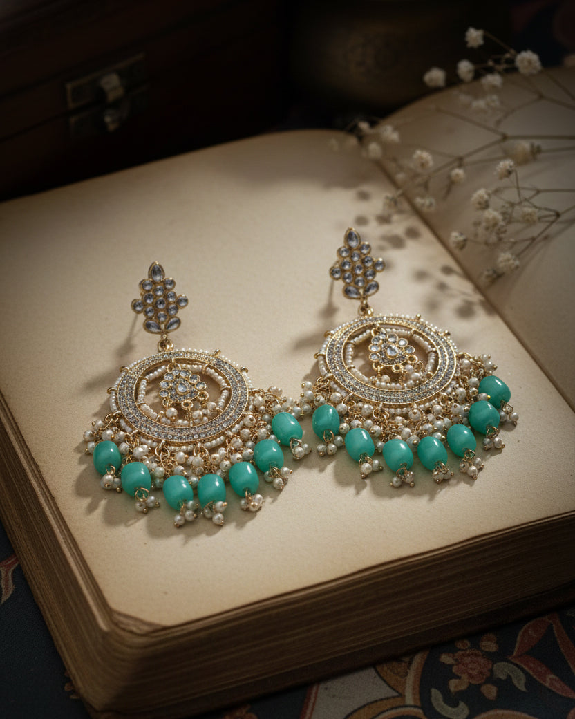 Mint Green Kumbh Earring