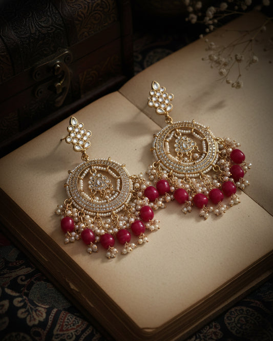 Pink Kumbh Earring