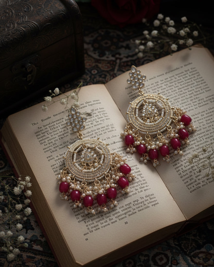 Pink Kumbh Earring