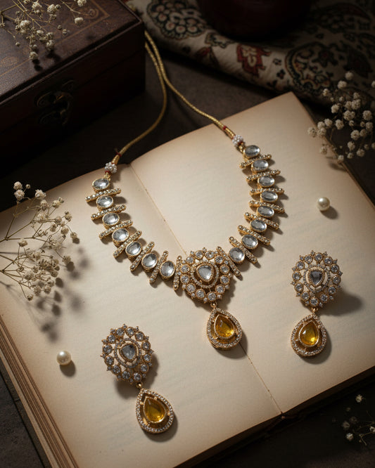 Yellow Mridha Indi Jewellery Set
