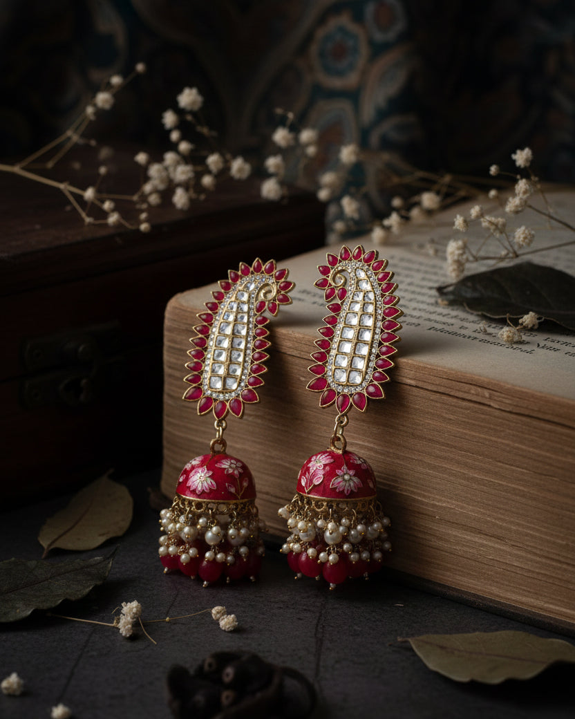 Pink Dhanu Jhumka