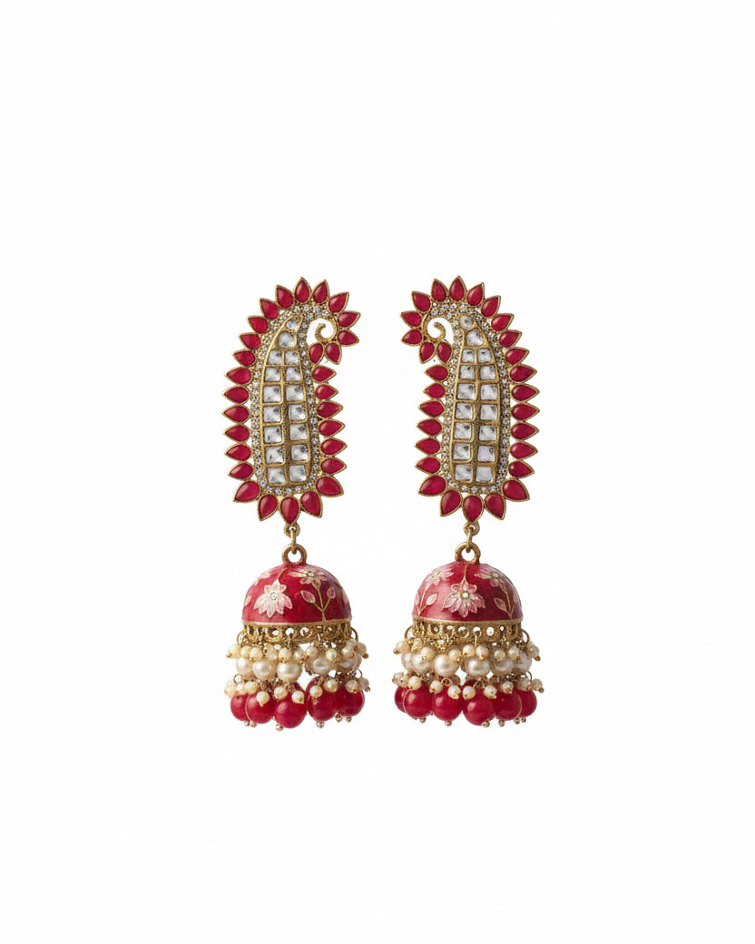 Pink Dhanu Jhumka