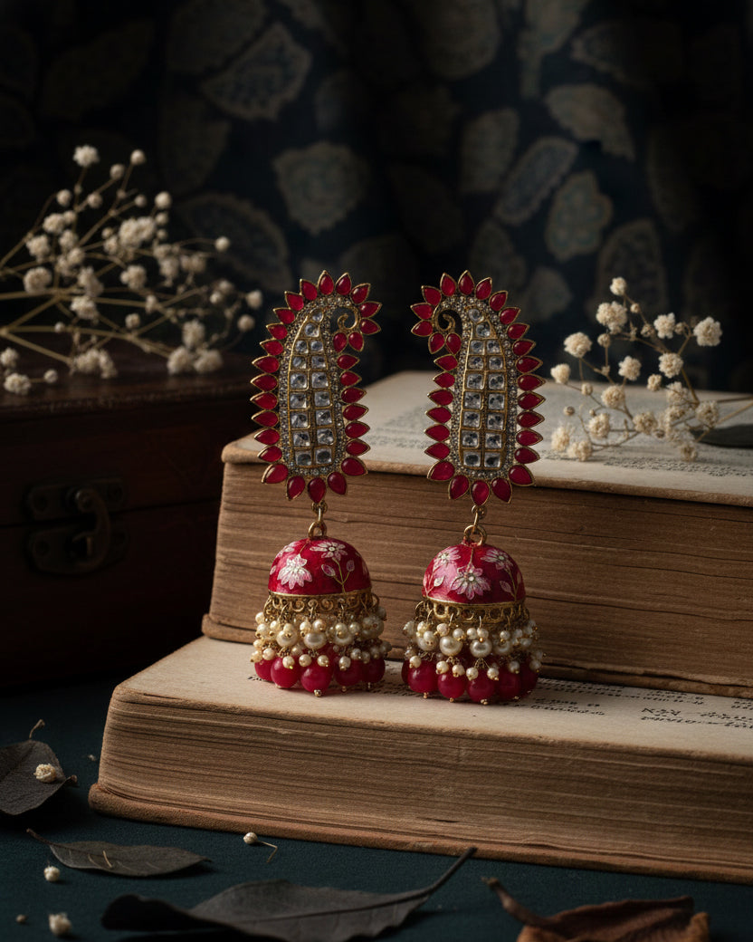 Pink Dhanu Jhumka