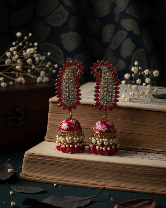 Pink Dhanu Jhumka
