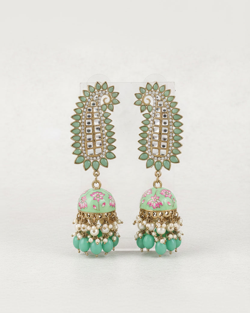 Mint Green Dhanu Jhumka