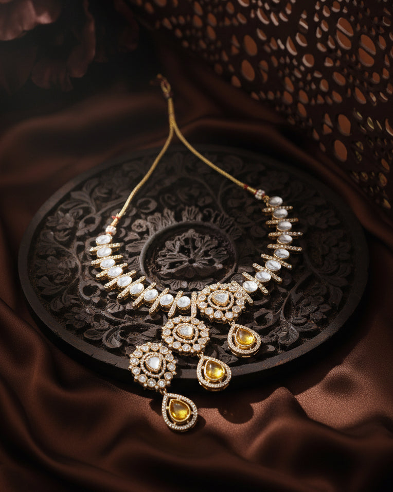 Yellow Mridha Indi Jewellery Set