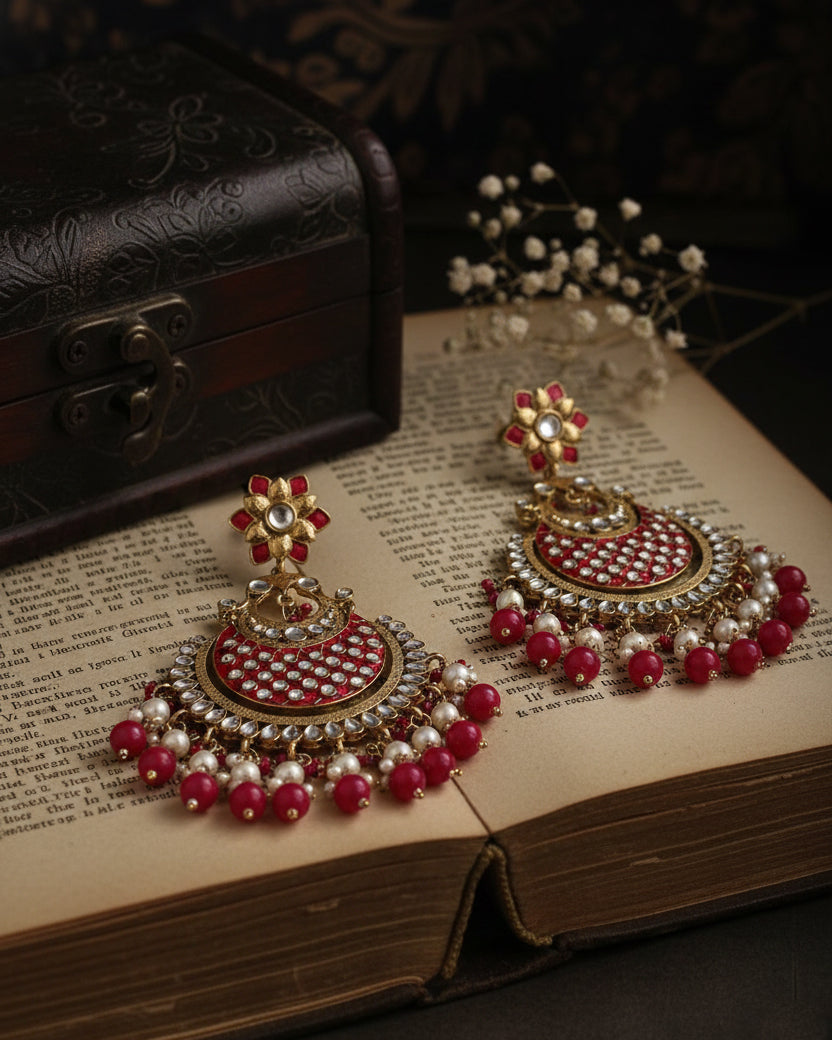 Pink Kark Chandbali