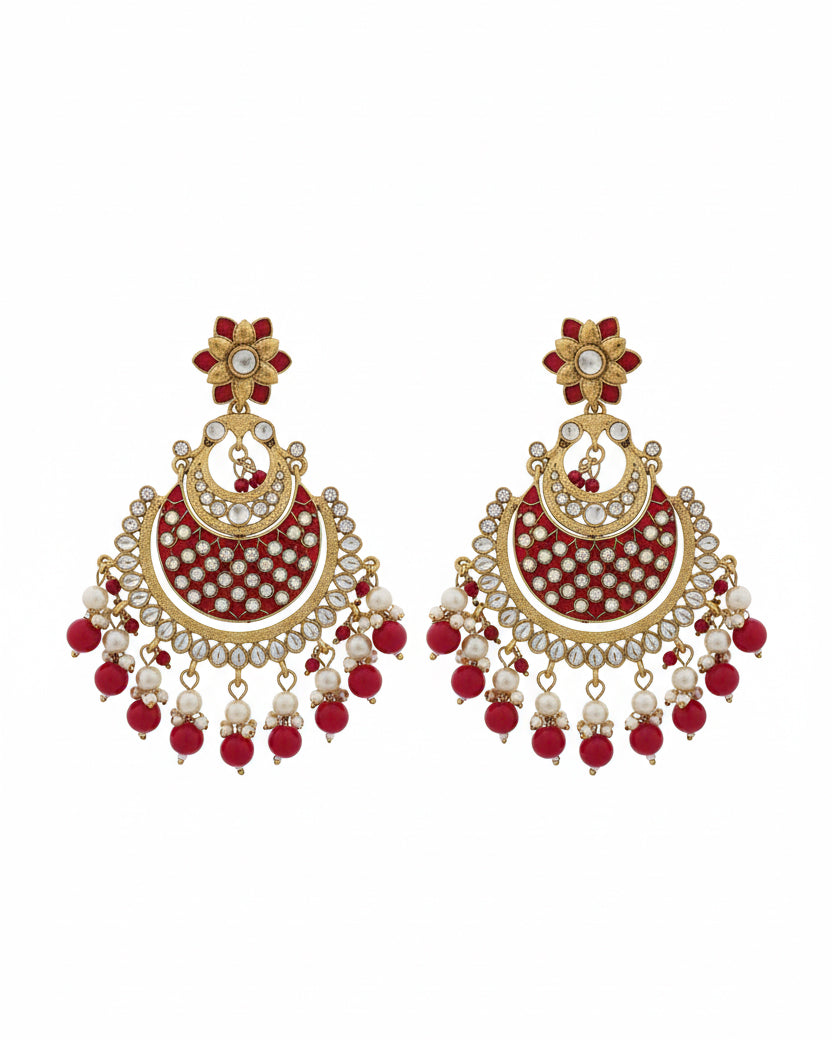 Pink Kark Chandbali