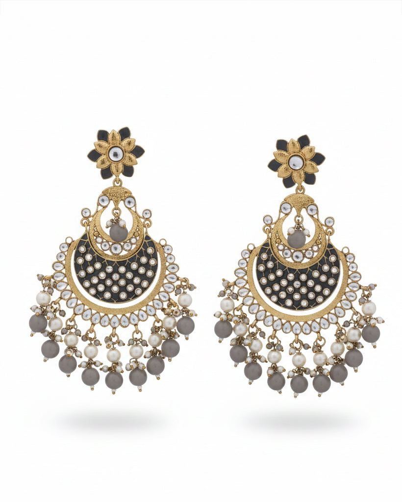 Grey Kark Chandbali
