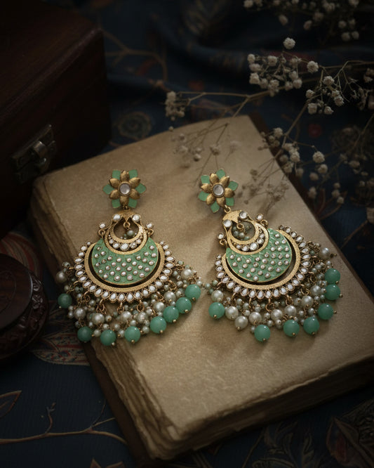 Mint Green Kark Chandbali