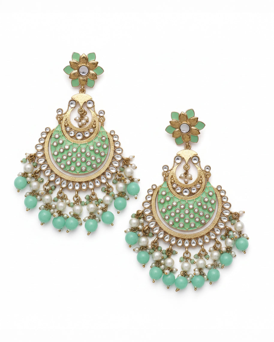 Mint Green Kark Chandbali