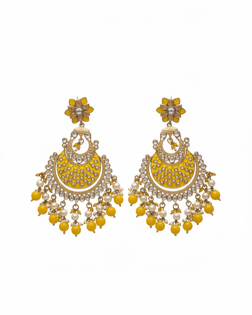 Yellow Kark Chandbali