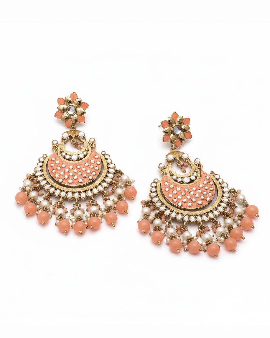 Peach Kark Chandbali
