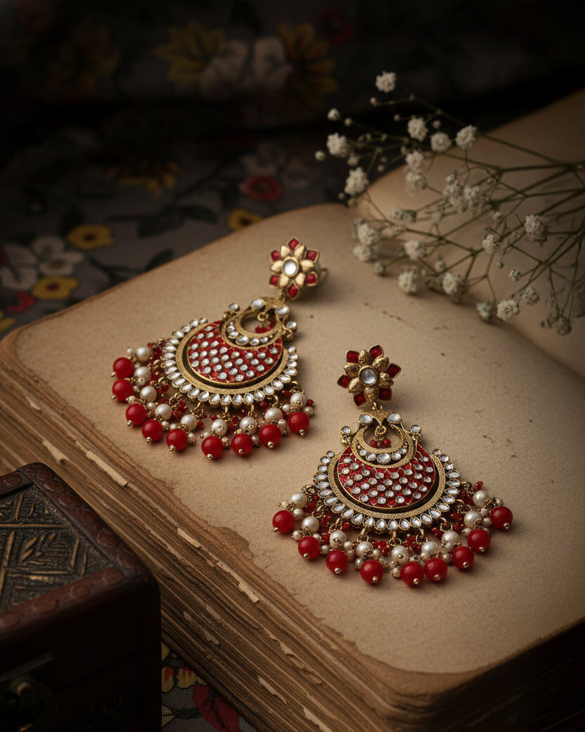 Red Kark Chandbali