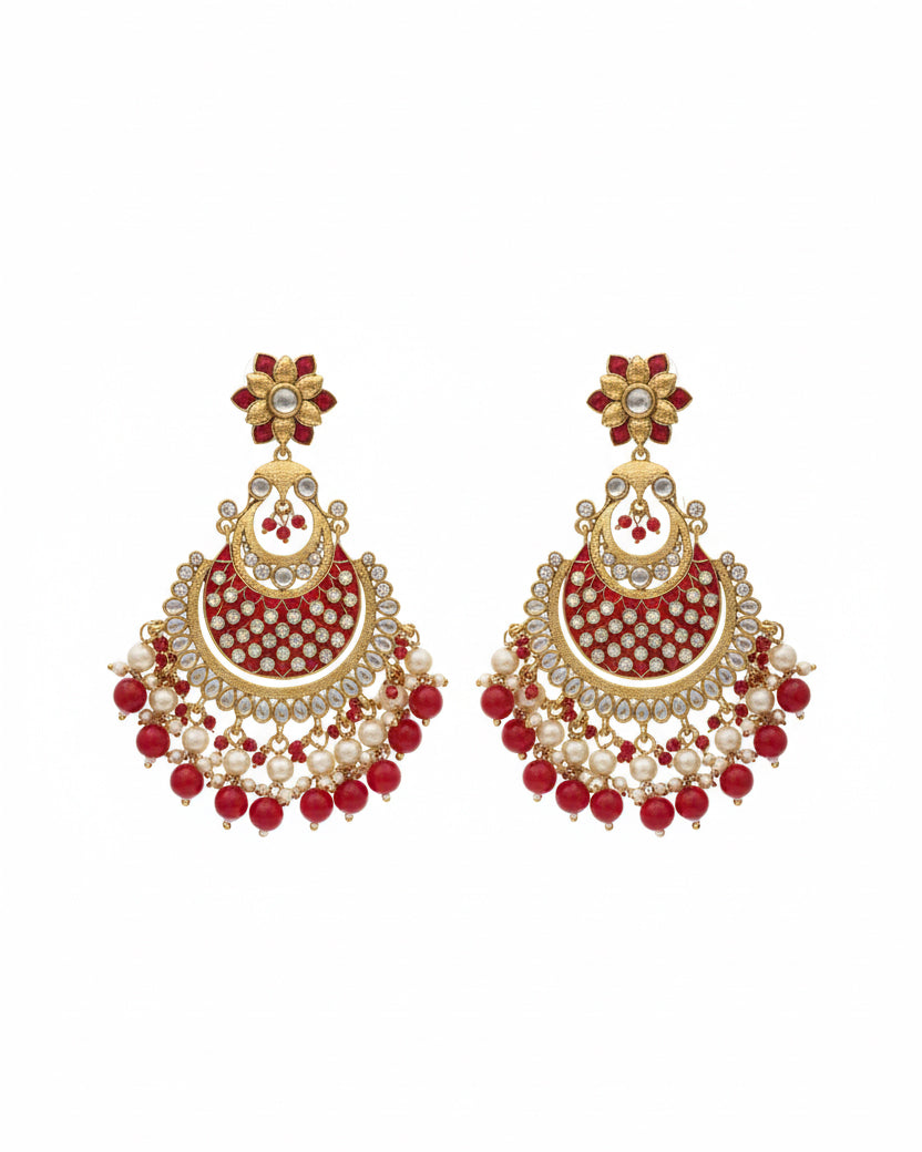 Red Kark Chandbali