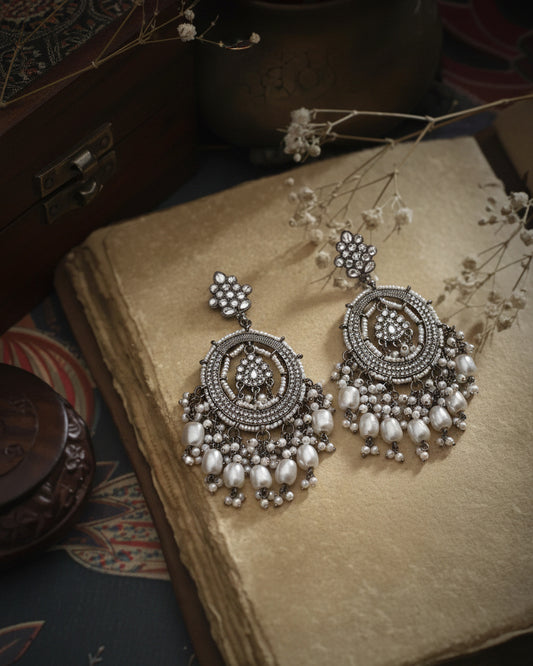 Black Polish Kumbh Earring