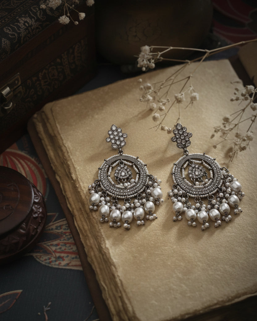 Black Polish Kumbh Earring