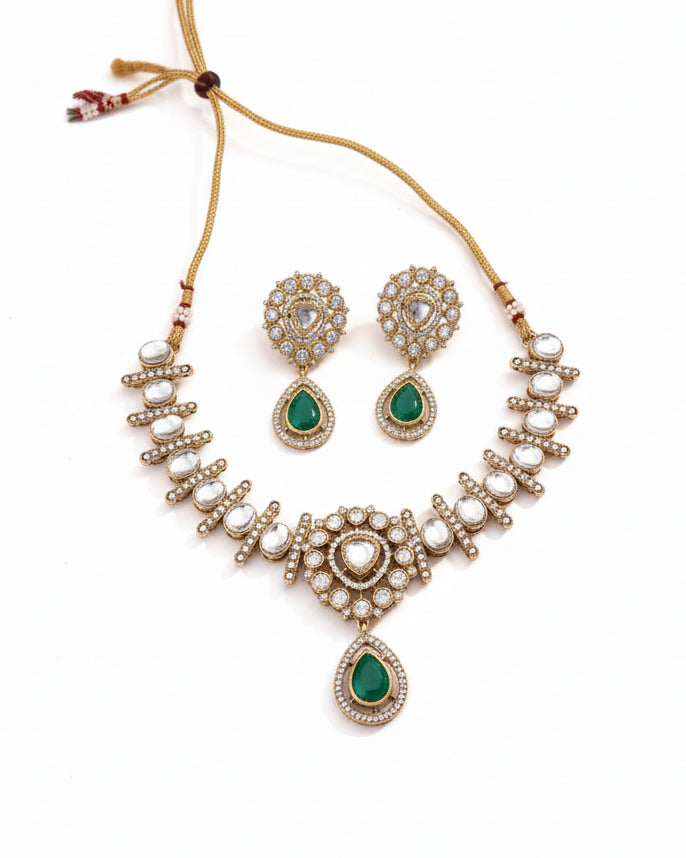 Green Mridha Indi Jewellery Set