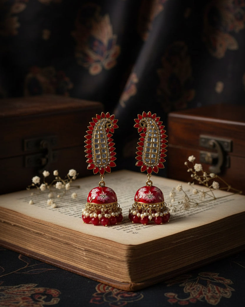 Red Dhanu Jhumka