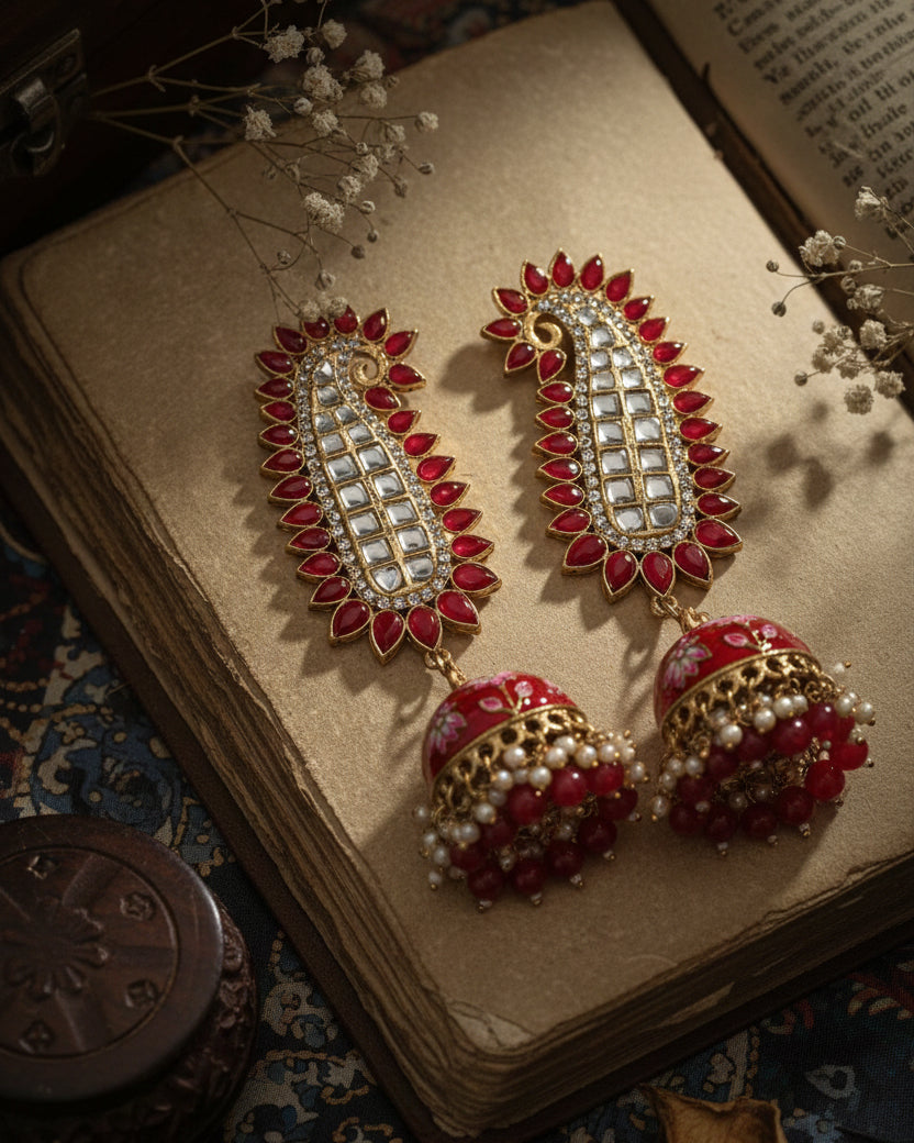 Red Dhanu Jhumka