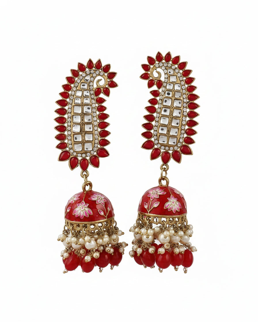 Red Dhanu Jhumka