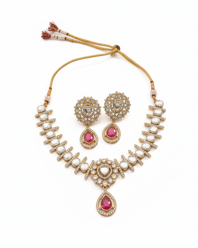 Pink Mridha Indi Jewellery Set