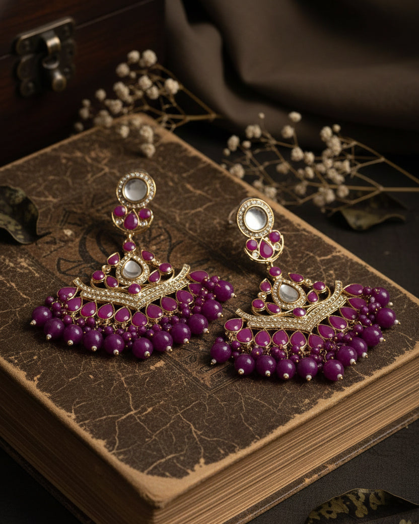 Purple Sarthak Chandbali